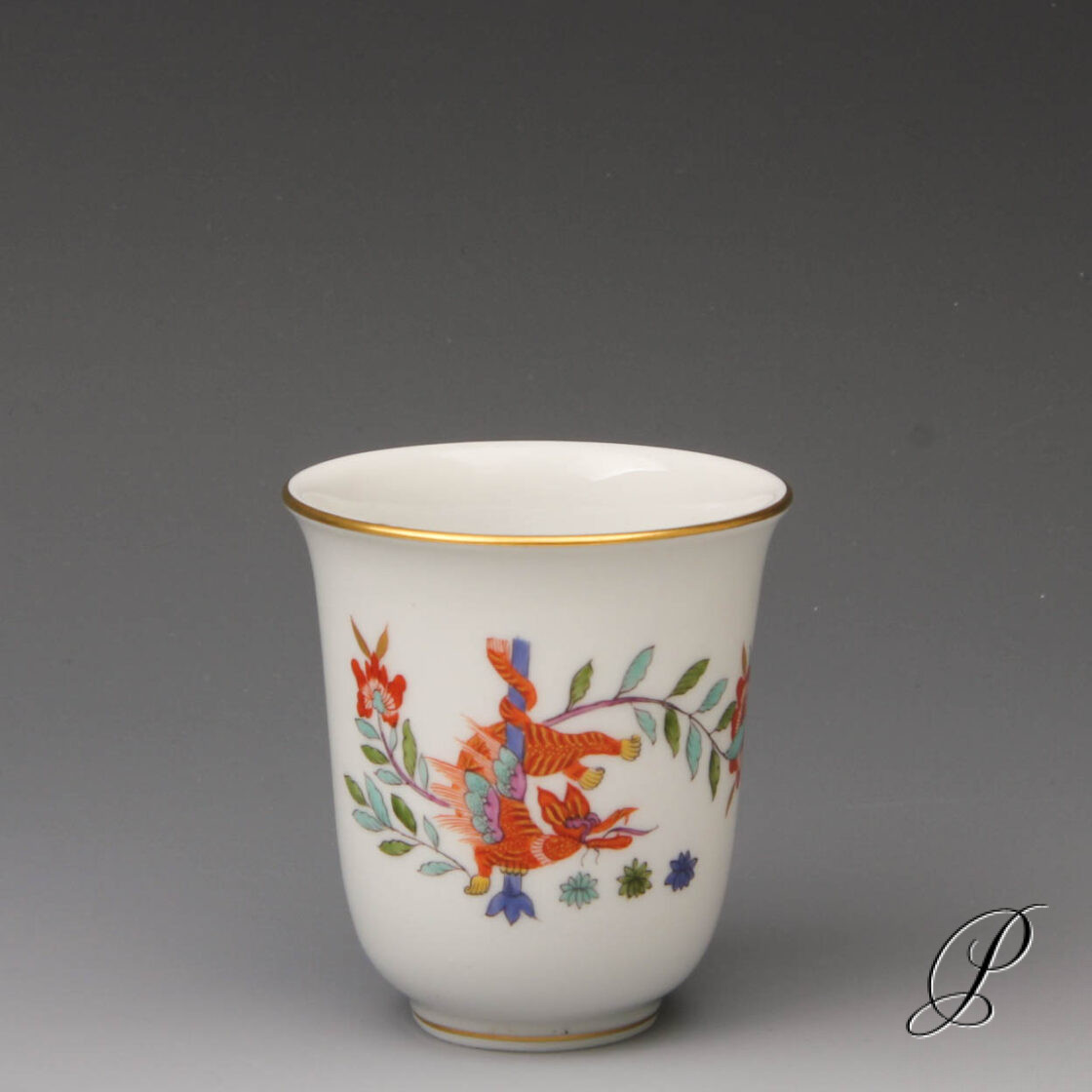 Becher Meissen Chinesischer Drache Und Storch Porzellan Porcelain