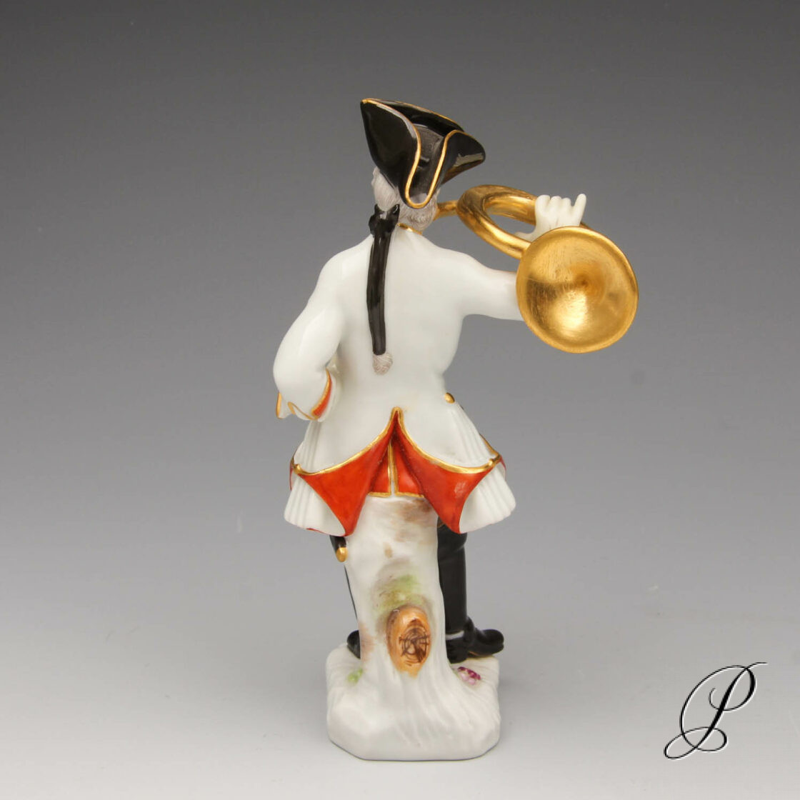 Meissen Figur J Ger Mit Waldhorn Porzellan Porcelain