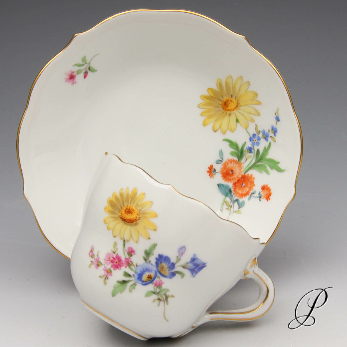 Mokkaservice Meissen F R Personen Im Dekor Blume Porzellan Porcelain