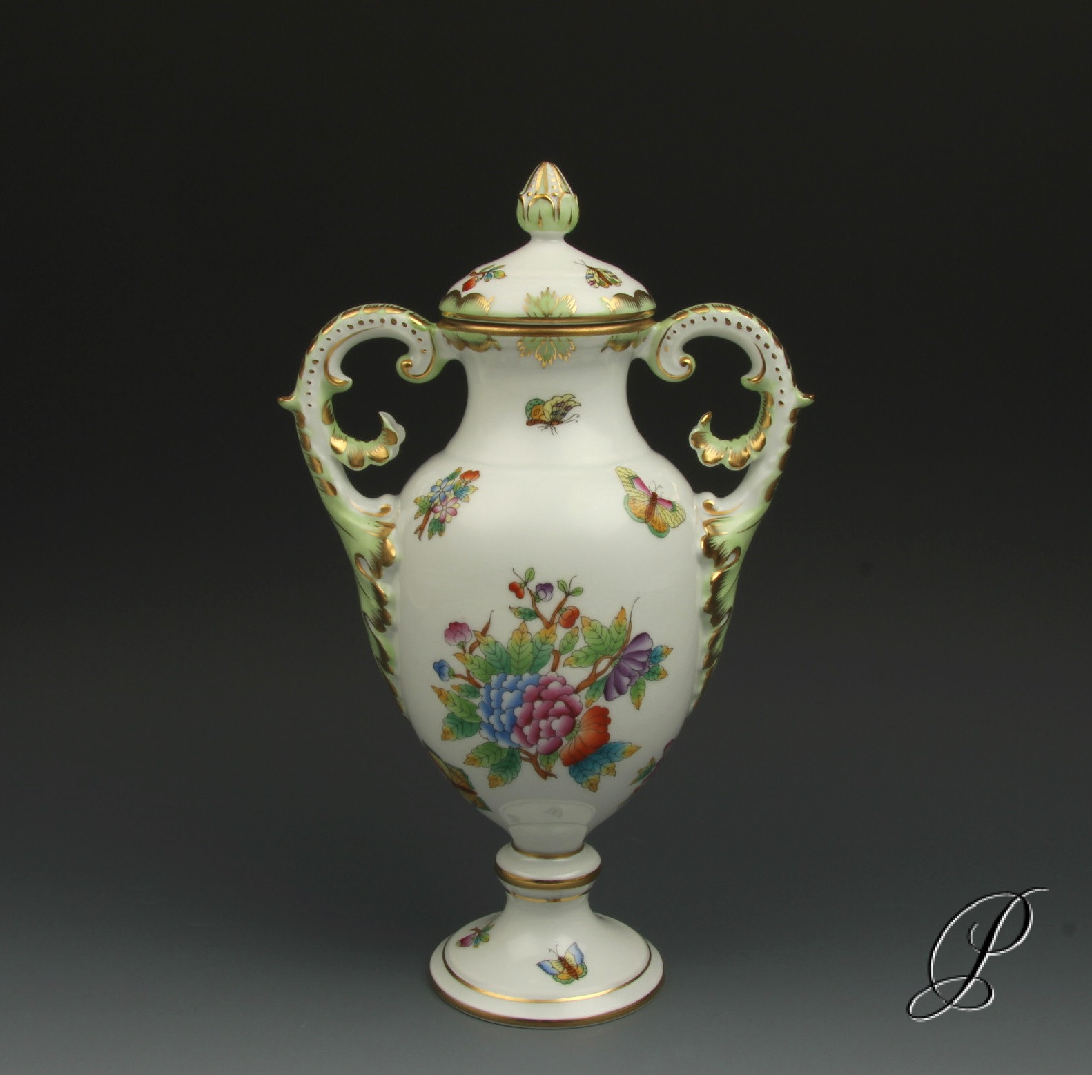 Amphorenvase Herend Im Dekor Victoria Porzellan Porcelain